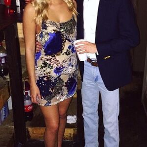 Sheet Floral Mini Dress